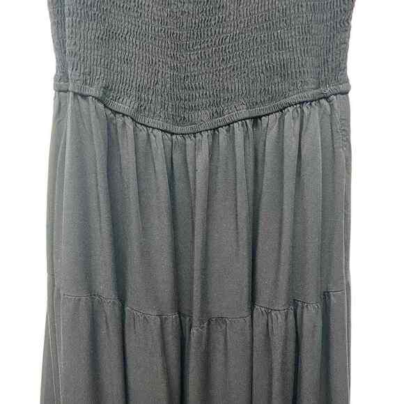 Merokeety Black Smocked Tiered Maxi Dress Womens Size Small PartyCasual Stretch - Picture 4 of 14